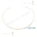 Gargantilha/Choker Fio Liso 2mm.
