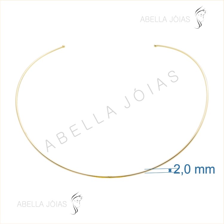 Gargantilha/Choker Fio Liso 2mm.