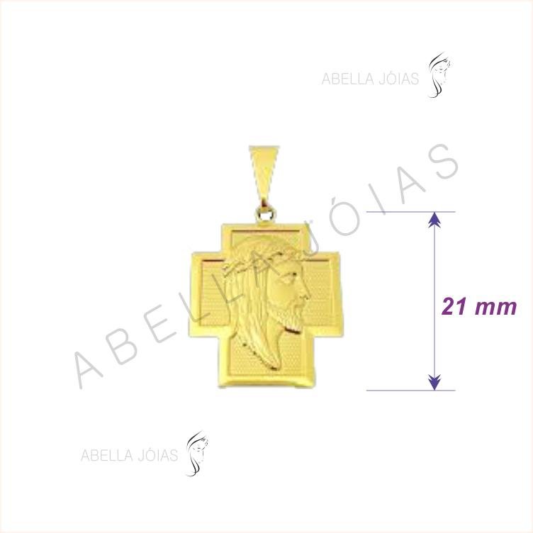 CRUZ RETICULADA C/ CRISTO BORDA LISA