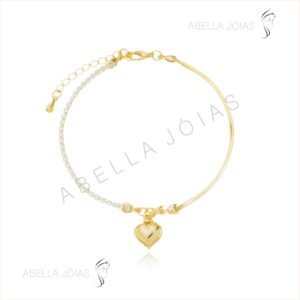 Pulseira de Zircônia e Veneziana Dupla