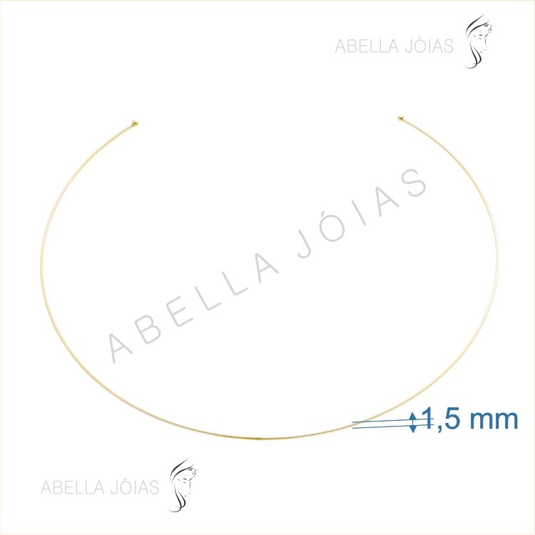 Gargantilha/Choker Fio Liso 1,5mm