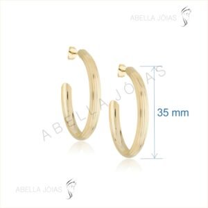 Argola Chapa Riscada Grande