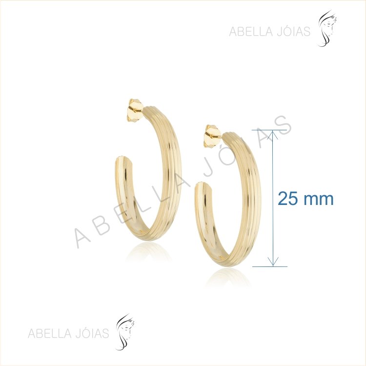 Argola Chapa Riscada Média