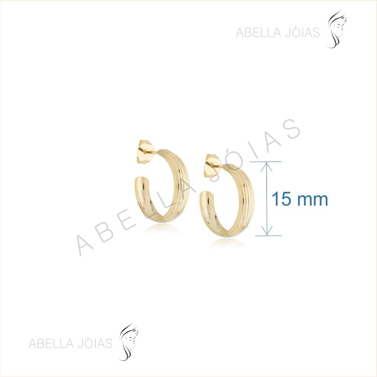 Argola Chapa Riscada Pequena