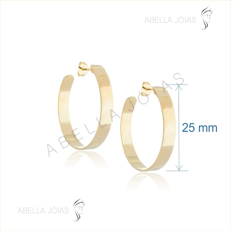 Argola Chapa Lisa Média