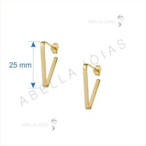 Argola Triangular Pequena Lisa