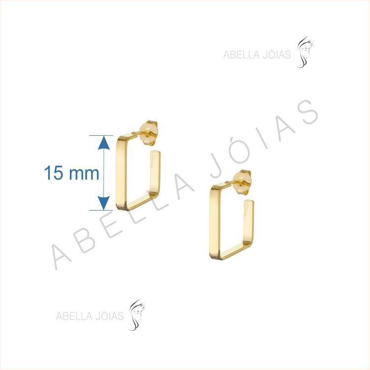 Argola Quadrada Média Lisa