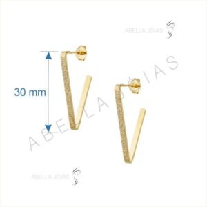 Argola Triangular Média Fosca