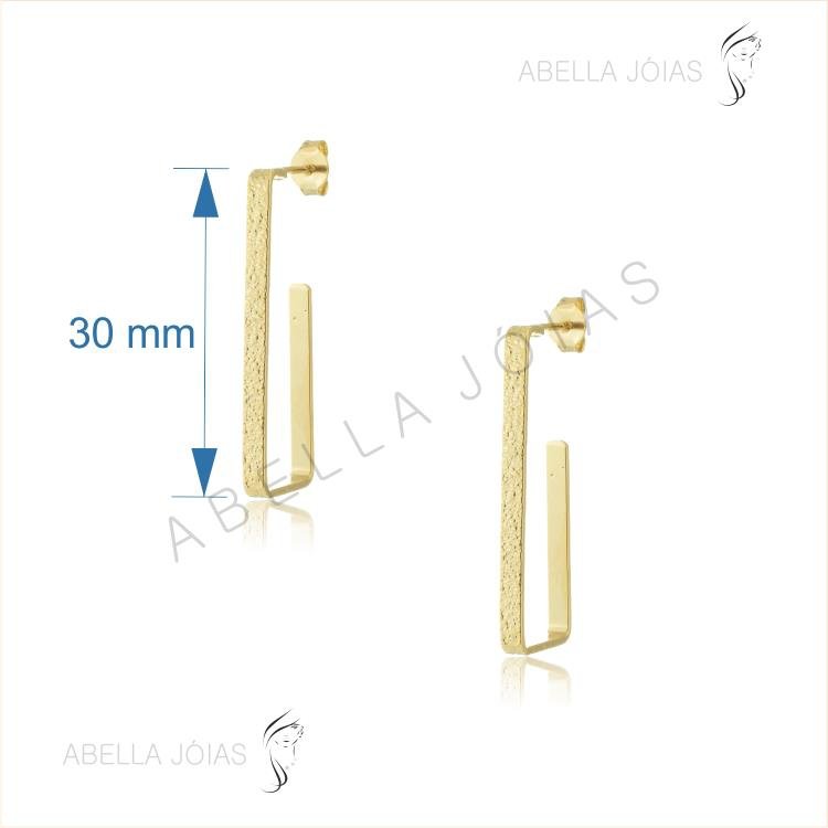 Argola Retangular Fosca Média