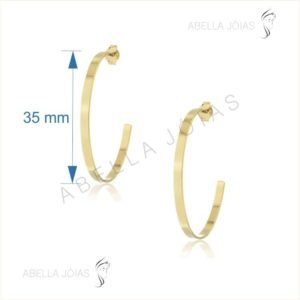 Argola Redonda Lisa Média