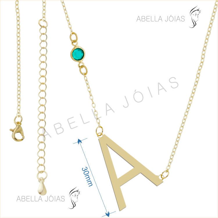 Gargantilha Letra (A) Transversal